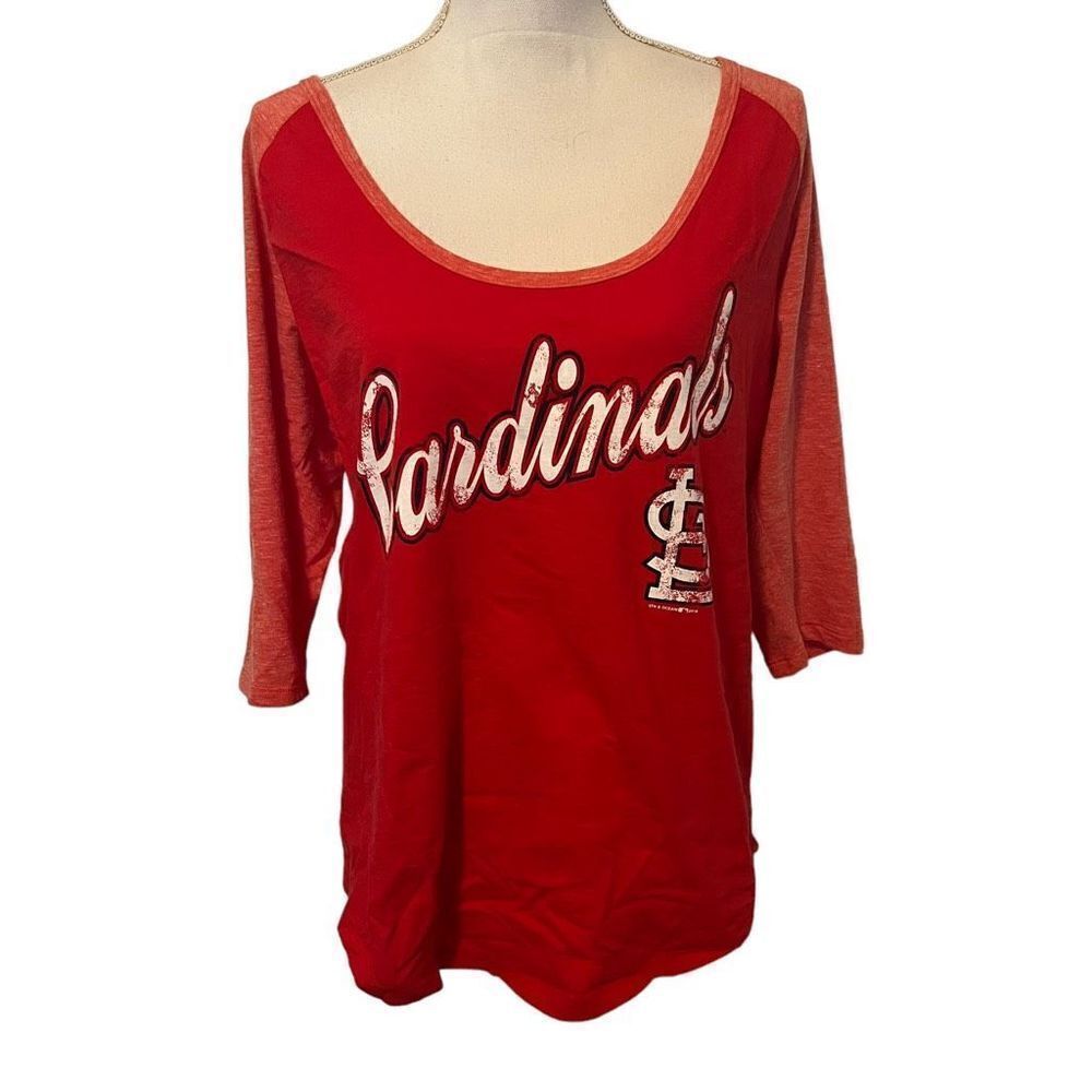 St Louis Cardinals Ladies 3/4 Sleeve Tshirt Size XL